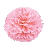 Помпон бумажный Розовый пастельный 20 х 36 см  Свет желаний