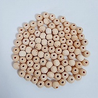 Бусины деревянные без покрытия d 8 мм 100 шт